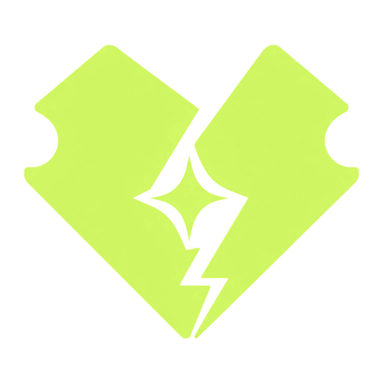 After the Encore transparent ticket-heart emblem